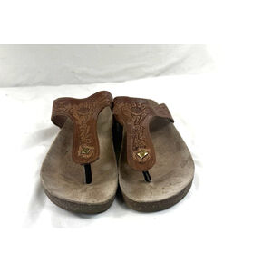 Roper Brown leather MIRANDA BROWN SANDALS Summer shoe Size 8
